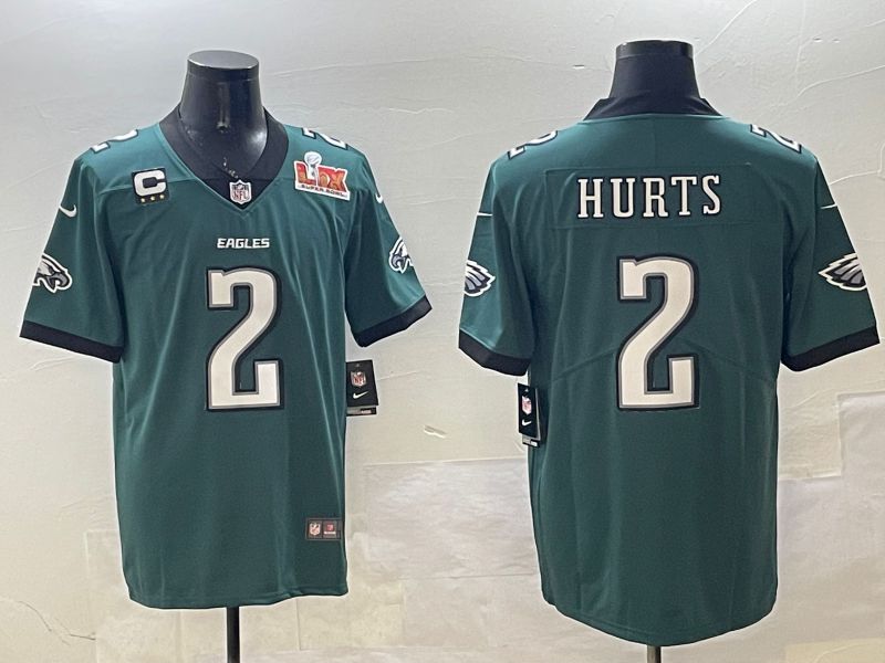 Men Philadelphia Eagles #2 Hurts Green Second generation 2025 Nike Limited NFL Jersey style 6->philadelphia eagles->NFL Jersey